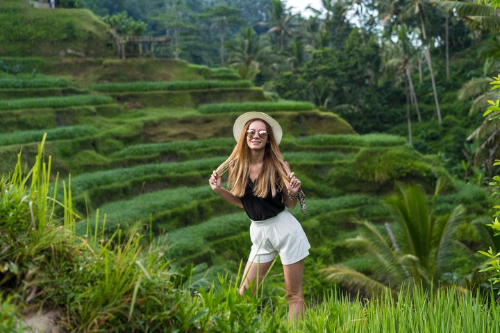 Ubud : All-inclusive privétour met waterval, tempel en rijstterras