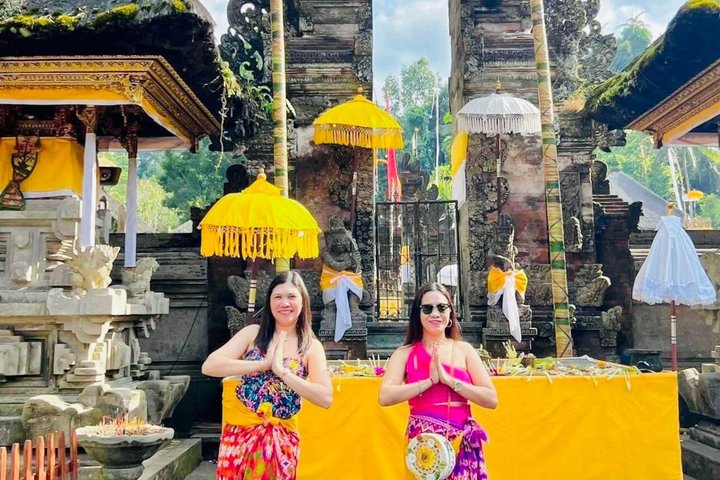 Ubud : All-inclusive privétour met waterval, tempel en rijstterras