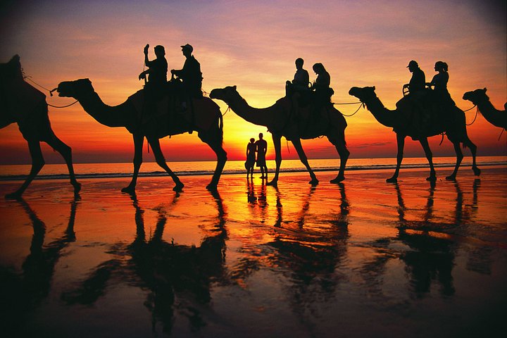 Tour de 1 hora en camello al atardecer por Broome en Cable Beach, Broome