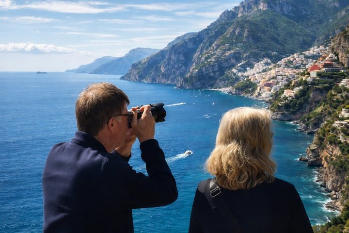 Ganztägige Tour nach Positano, Amalfi und Ravello mit Bootsoption