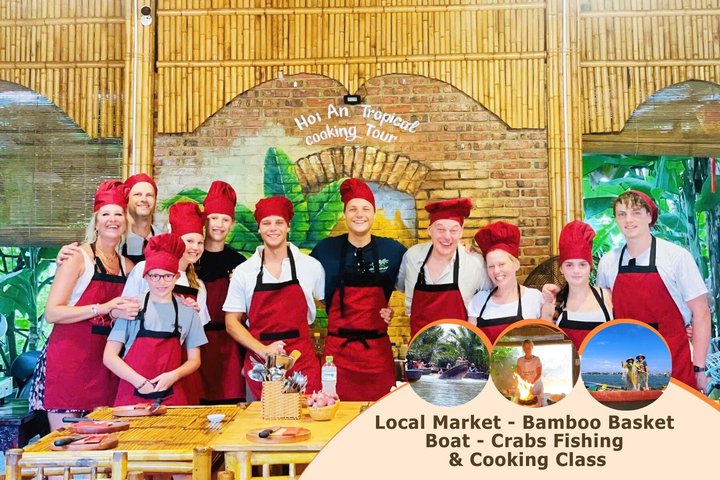 Kookcursus Hoi An: lokale markt, mandboot, vissen en koken