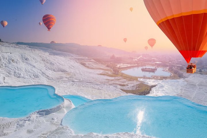 Excursão de dia inteiro a Marmaris Pamukkale com passeio de balão de ar quente