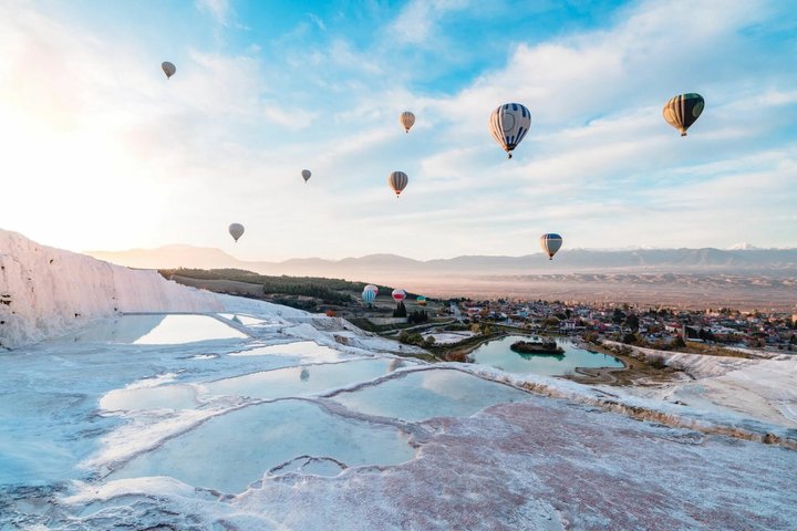 Excursão de dia inteiro a Marmaris Pamukkale com passeio de balão de ar quente