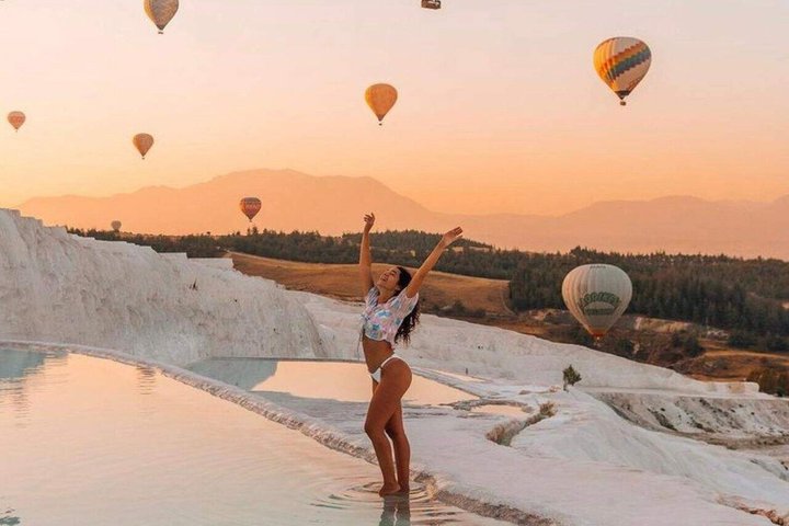 Excursão de dia inteiro a Marmaris Pamukkale com passeio de balão de ar quente