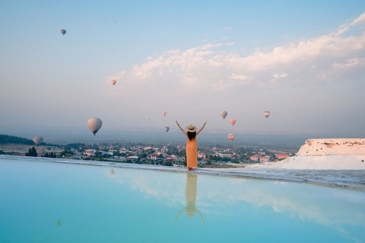 Excursão de dia inteiro a Marmaris Pamukkale com passeio de balão de ar quente