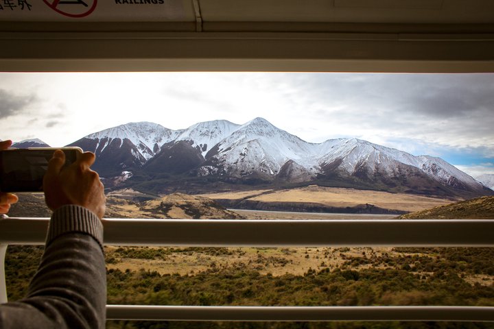 TranzAlpine Trein naar Arthur's Pass vanuit Christchurch met lunch