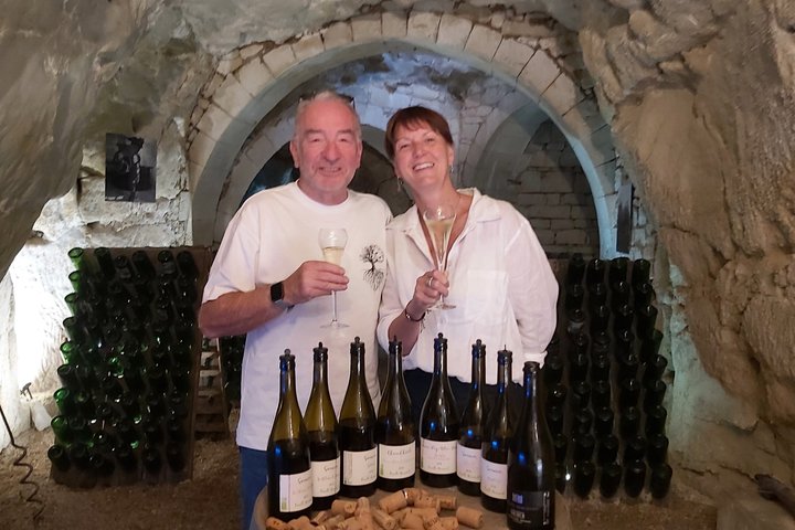 Degustazione di vino con il produttore di vino al Domaine Beaumont Distré-Saumur