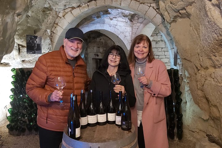 Degustazione di vino con il produttore di vino al Domaine Beaumont Distré-Saumur