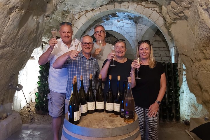 Degustazione di vino con il produttore di vino al Domaine Beaumont Distré-Saumur