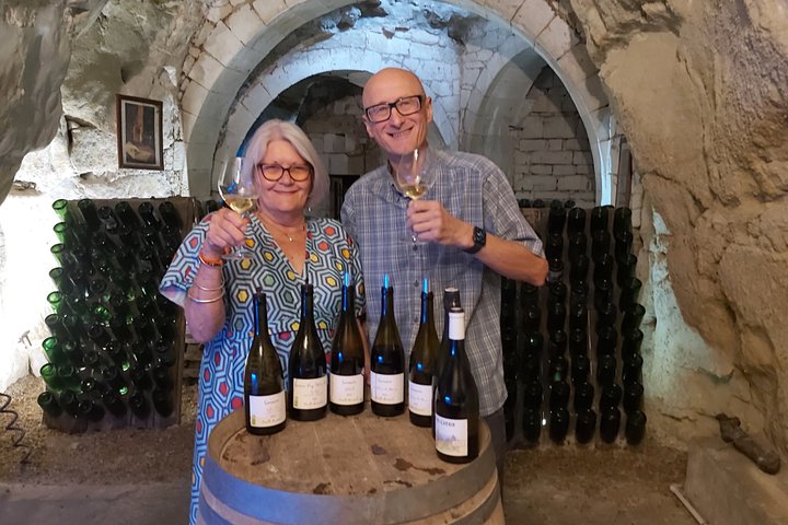 Degustazione di vino con il produttore di vino al Domaine Beaumont Distré-Saumur