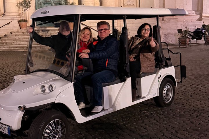 Roma privat golfbil med henting fra hotellet og hjemmelaget iskrem