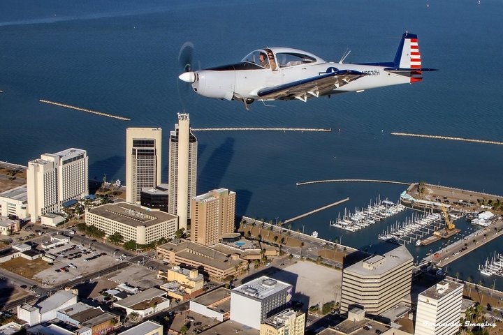 Tour panoramico privato del Texas meridionale in un aereo storico