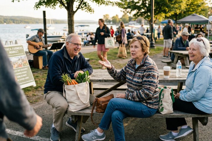 Privé culturele wandeltocht in de historische Ithaca-markt
