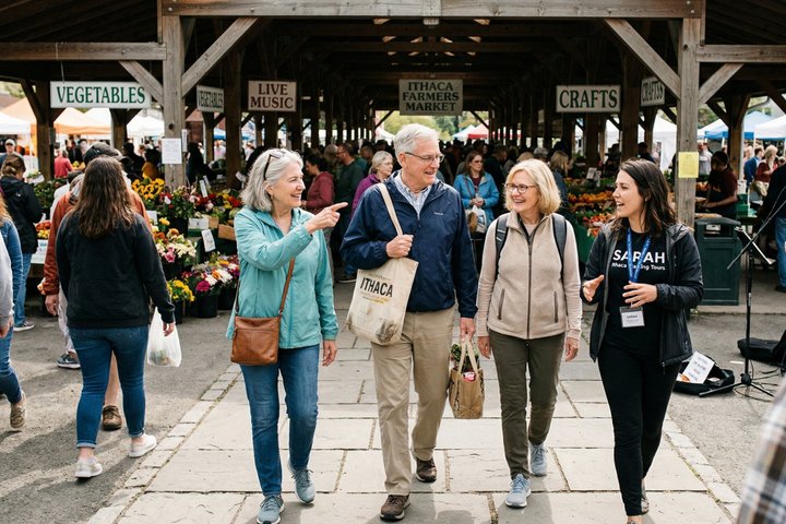 Privé culturele wandeltocht in de historische Ithaca-markt