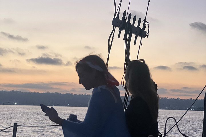 San Diego Segeln Sonnenuntergang und Nachmittag Klassische Yacht