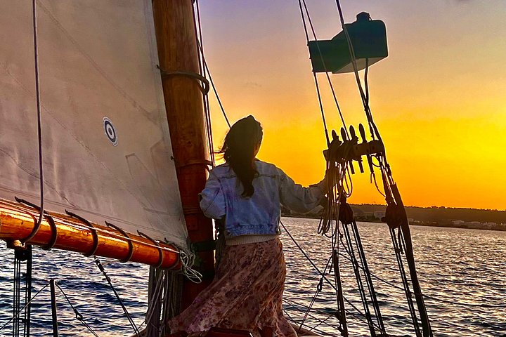 San Diego Segeln Sonnenuntergang und Nachmittag Klassische Yacht
