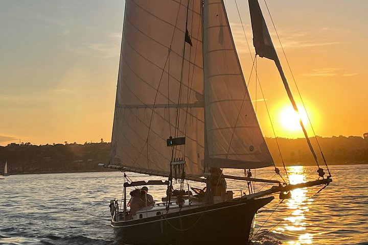 San Diego Segeln Sonnenuntergang und Nachmittag Klassische Yacht