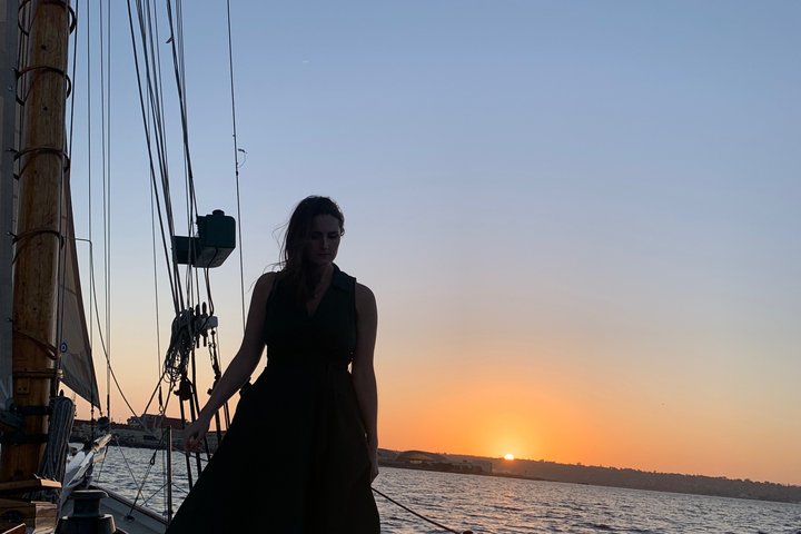San Diego Segeln Sonnenuntergang und Nachmittag Klassische Yacht