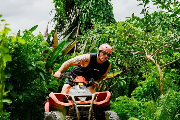 Kuber ATV Bali door Rivier, Rijstveld, Tunnel en Waterval