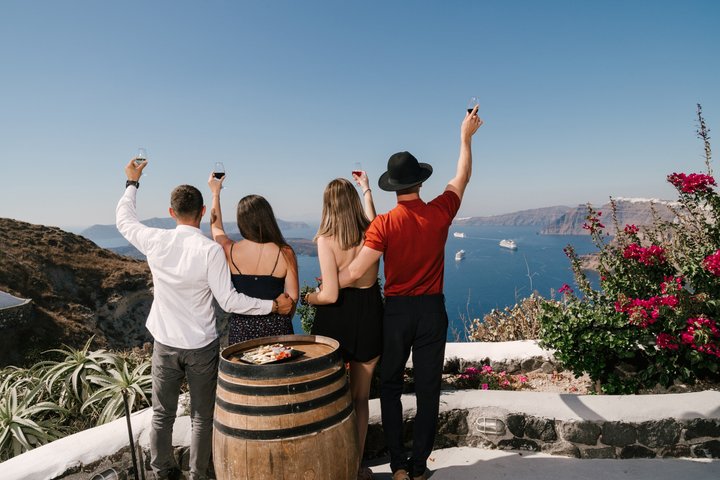 Tour enológico Santorini : Visita 3 Bodegas Locales con Catas