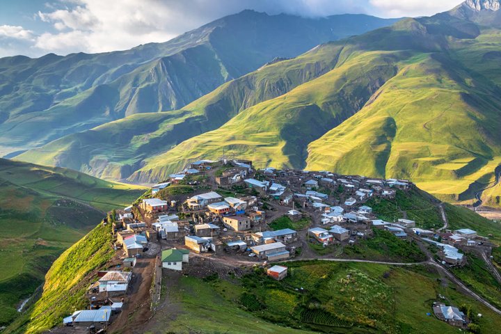 Baku to Khinaliq Village & Candy Cane Mountains Guided Day Trip