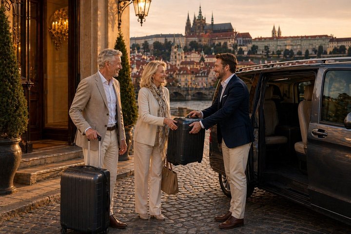 Traslado privado de Passau a Praga, ideal para cruceros por el Danubio