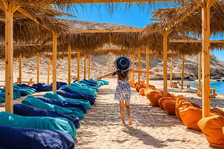 Hurghada: VIP Seafood Yacht till 3 öar, delfiner och snorkling