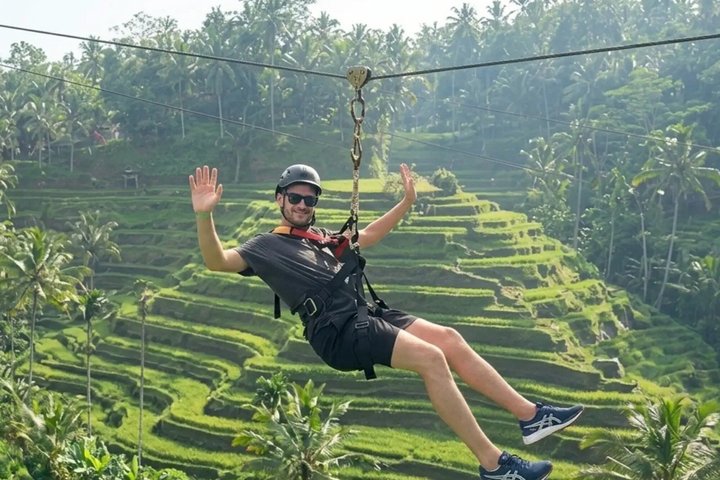 Bali: Zipline + Watersport Trio (Jetski, Parasailing, BananaBoat)