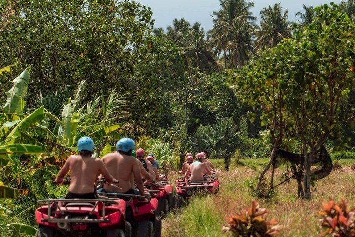 Bali ATV Fahrt Ubud Wasserfall, Reisfeld, Fluss, KingKong-Tempel Höhle