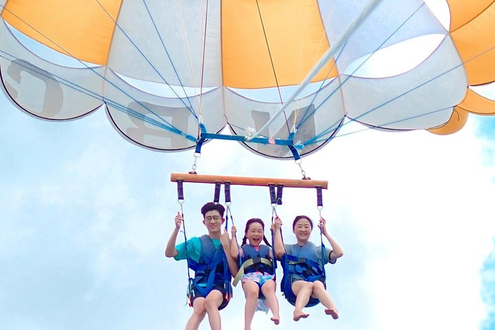 Bali: Zipline + Watersport Trio (Jetski, Parasailing, BananaBoat)