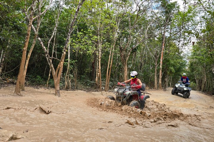 Visite en VTT des grottes de jade et du village maya de Cozumel