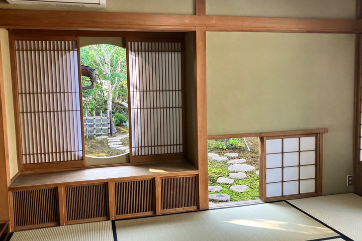 Chiba: Kimono og te seremoni på en historisk slottet hage