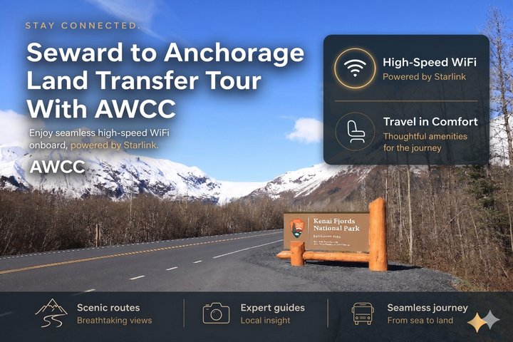 Seward kryssning Transfer med vilda djur och natursköna Tour till Anchorage