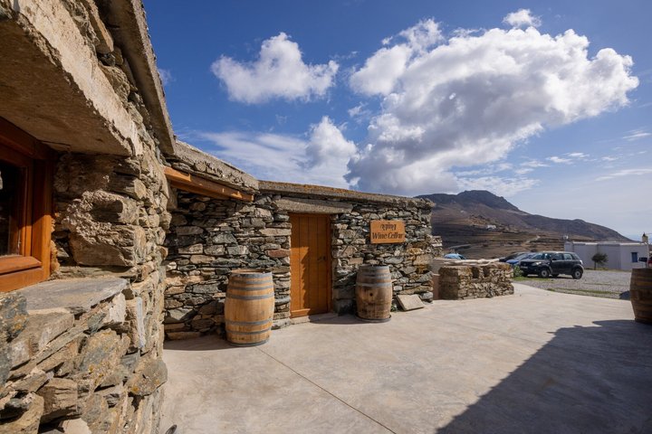 Vinprovning i Tinos: Havsutsikt Terrass Tour & Sommelier Guide