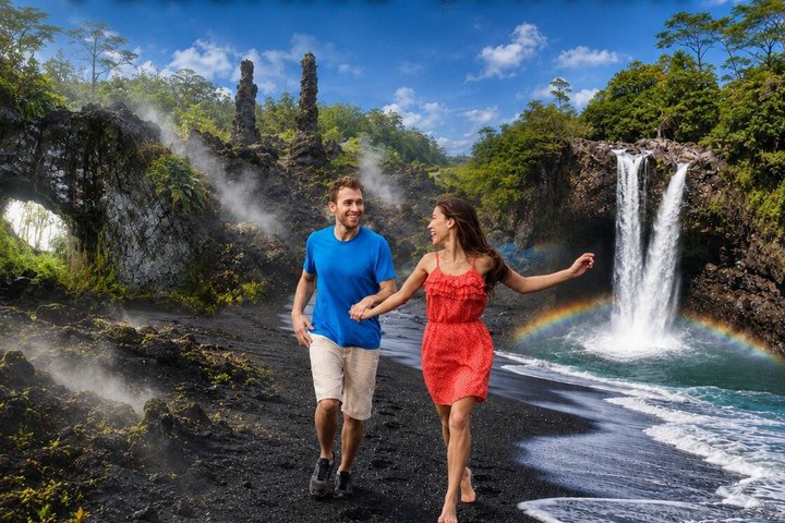 Excursión en tierra de Hilo : Volcán Safari Cuevas de lava & Arena Negra