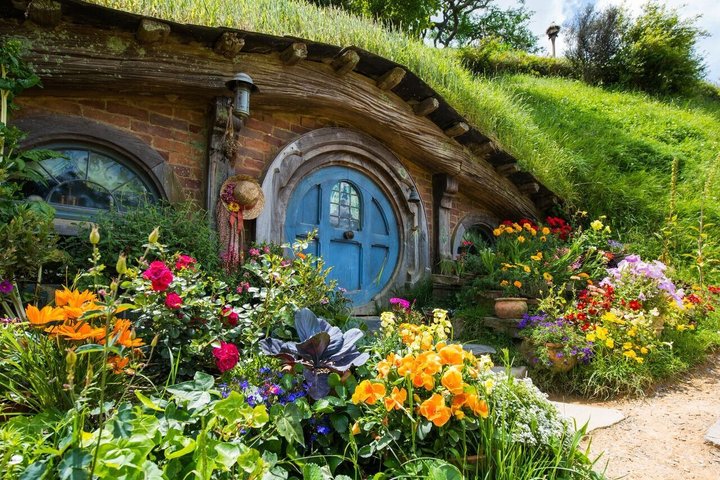Hobbiton Movie Set & Waitomo Caves Pequeno grupo tour de Auckland