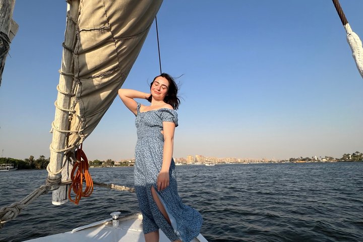 Private Romantic Nile Felucca Sunset Dinner in Cairo