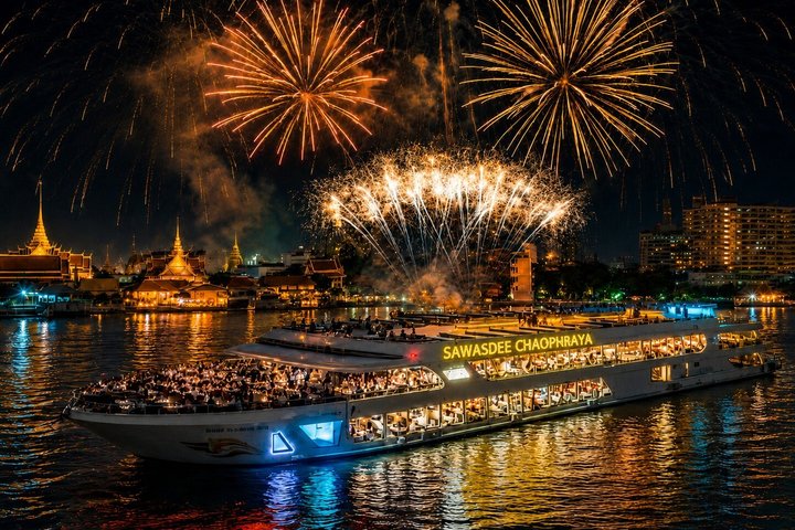 Dîner croisière de luxe à Bangkok avec spectacle culturel thaïlandais par Sawasdee