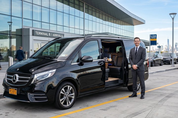 NYC : JFK|LGA|EWR Flygplats Privat transfer tur och retur till Manhattan