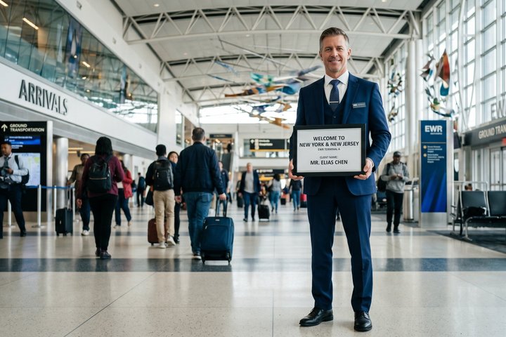 NYC : JFK|LGA|EWR Flygplats Privat transfer tur och retur till Manhattan