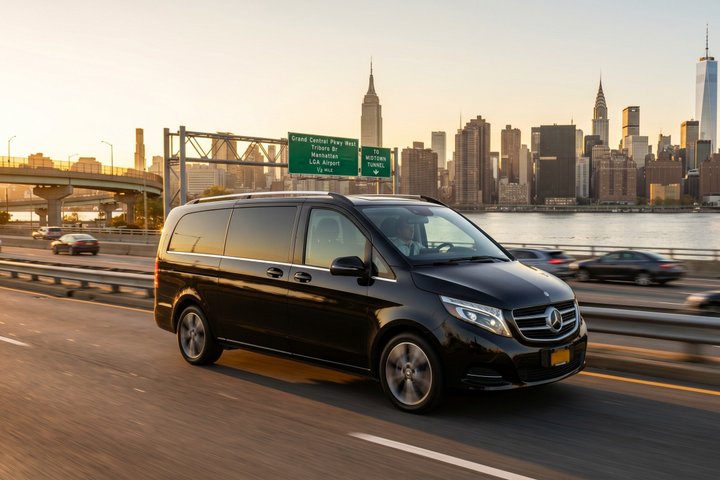 NYC : JFK|LGA|EWR Flygplats Privat transfer tur och retur till Manhattan