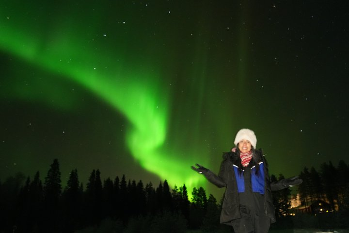 Auroras auroras boreales Vista y fotografía - Saariselkä