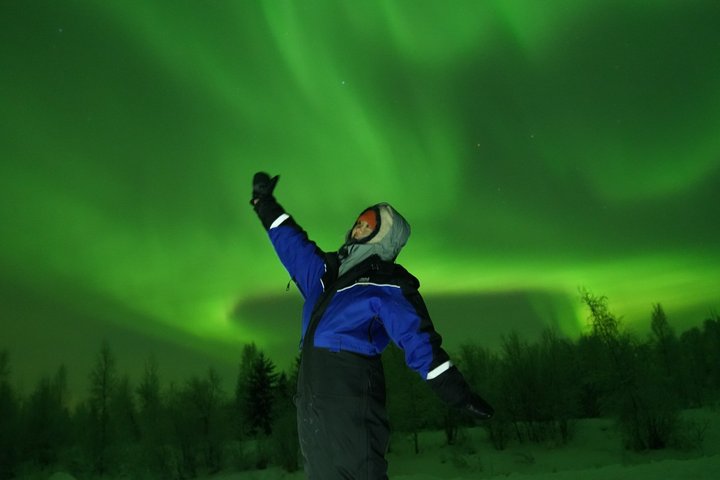 Auroras auroras boreales Vista y fotografía - Saariselkä