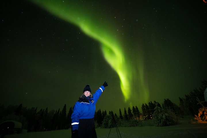 Auroras auroras boreales Vista y fotografía - Saariselkä