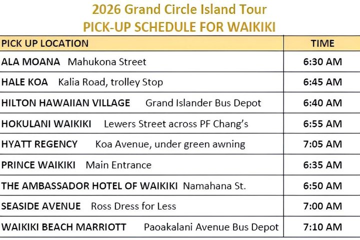 Oahu : Excursion d'une journée complète ou d'une demi-journée sur l'île du Grand Cercle