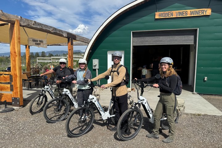 Visite du vin de Kelowna en vélo électrique avec dégustations, déjeuner et vue sur l'Okanagan