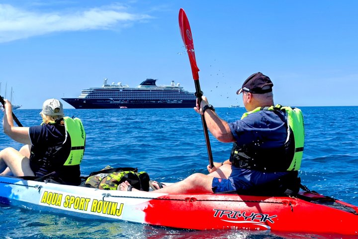 Rovinj fantastisk kajak tur-fri drikke & snorkling & spring & billeder