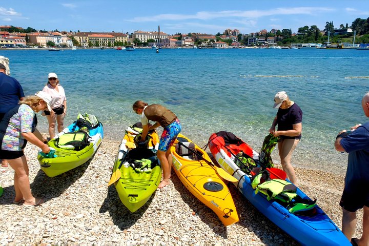 Rovinj fantastisk kajak tur-fri drikke & snorkling & spring & billeder
