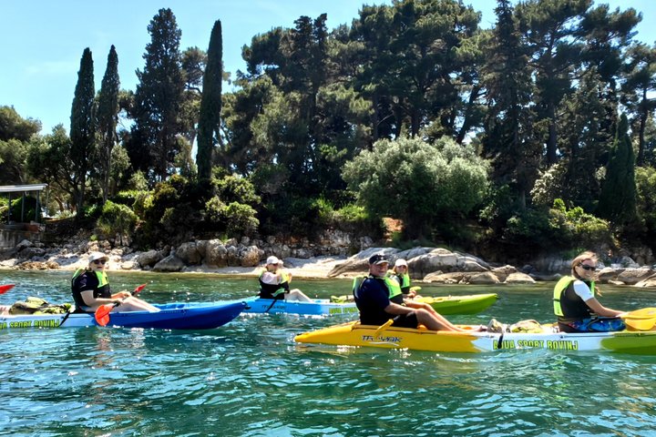 Rovinj fantastisk kajak tur-fri drikke & snorkling & spring & billeder