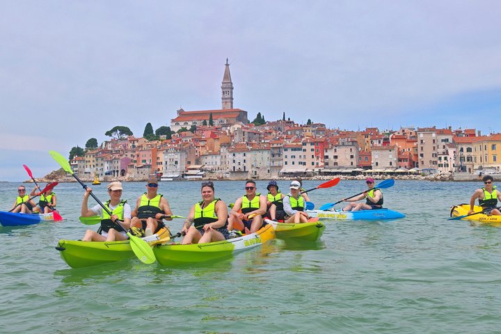 Rovinj fantastisk kajak tur-fri drikke & snorkling & spring & billeder